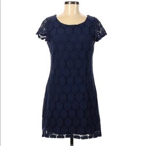 Xhilaration Navy Floral Lace Dress, M